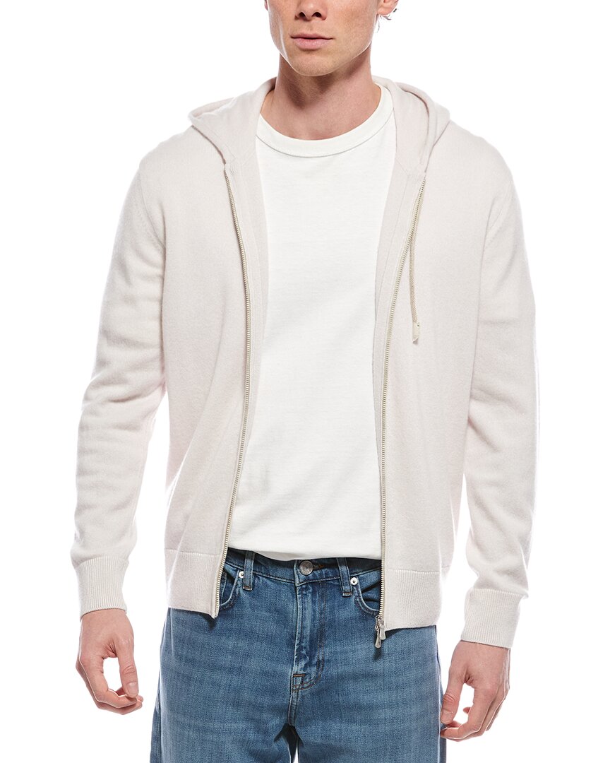 Eleventy Cashmere Zip Jacket In White