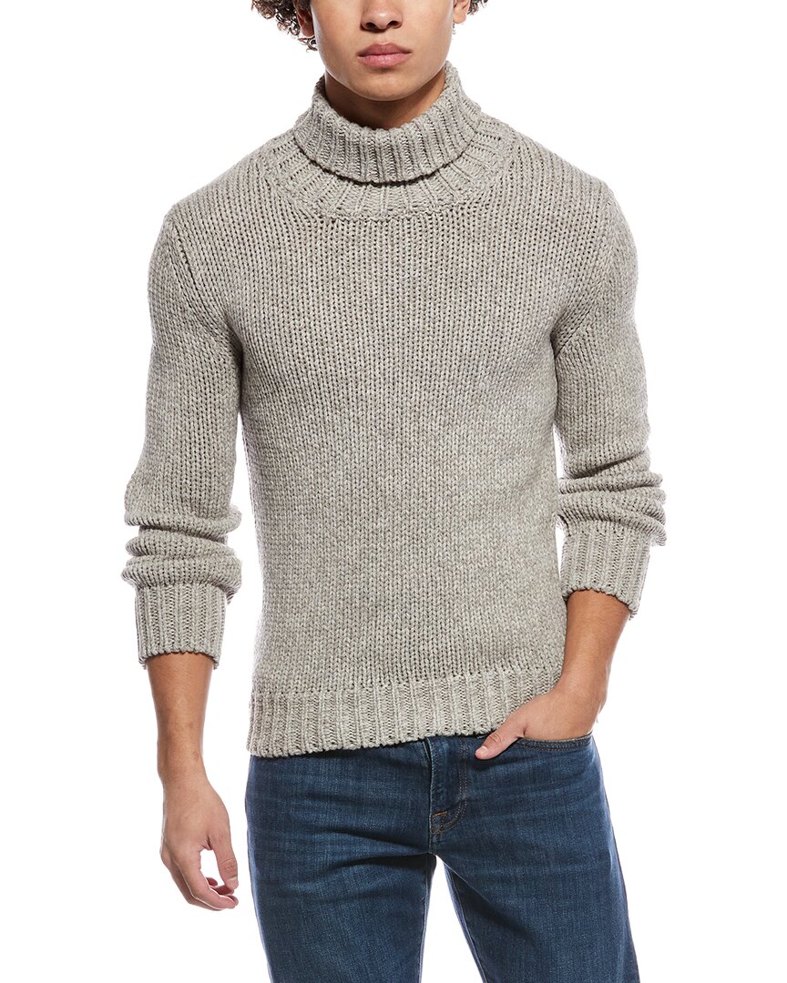 Zanone By Slowear Turtleneck Wool - Yak-Blend Sweater Mens Grey 46 54190₽