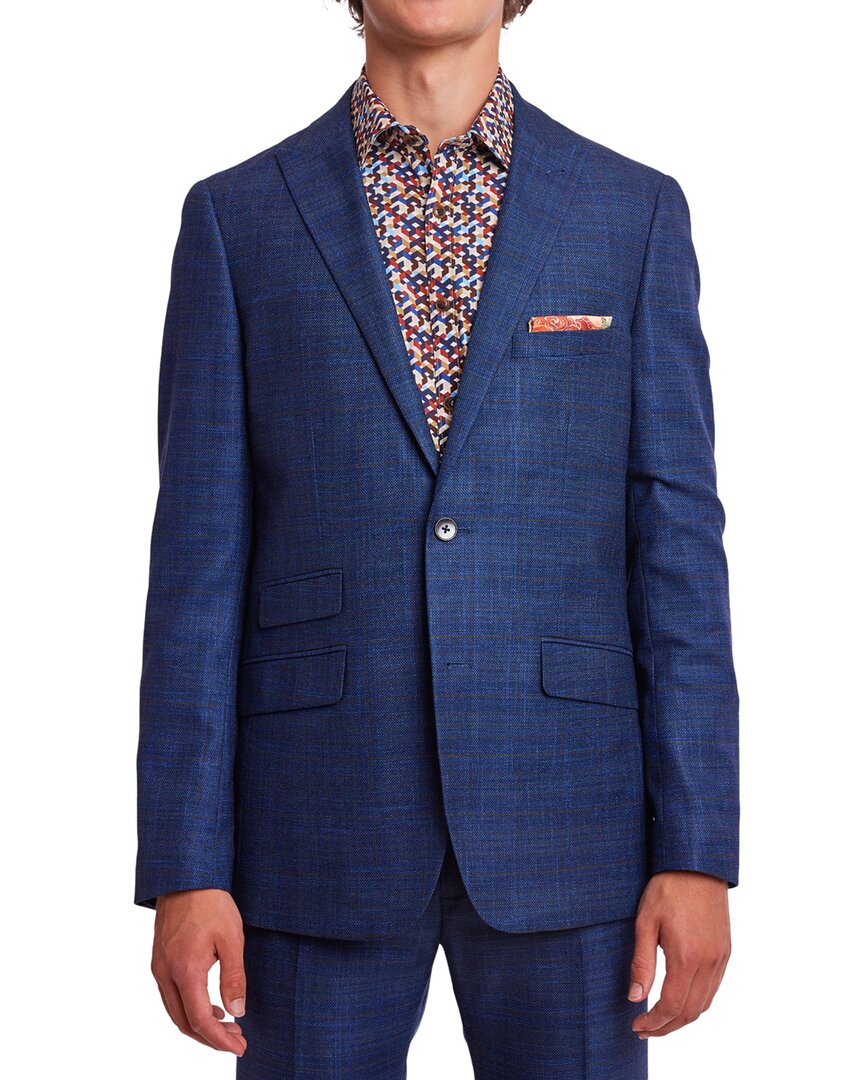 Paisley & Gray Ashton Slim Fit Windowpane Check Sport Coat In Blue