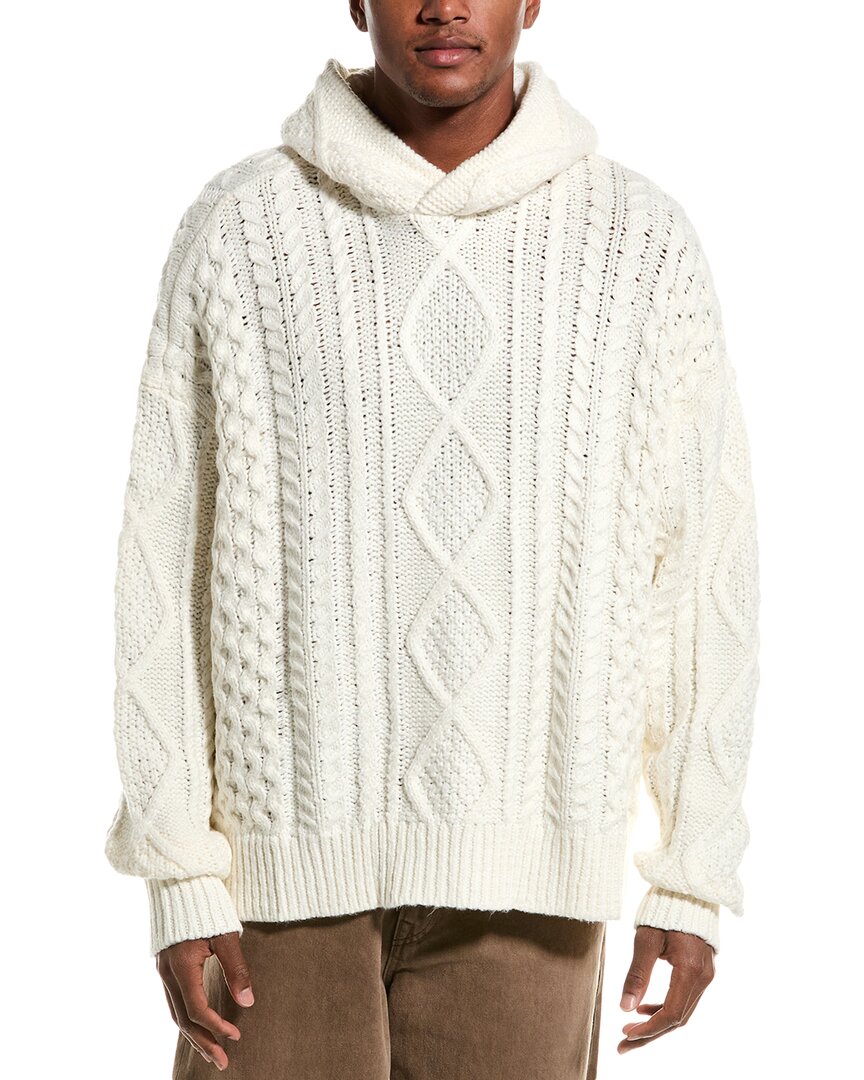 Shop Essentials Fear Of God  Cable Hoodie In White