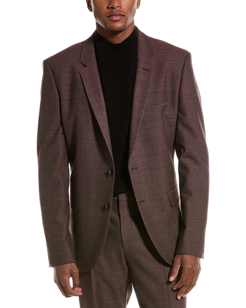 Hugo Boss Hugo Wool-blend Suit Jacket In Red