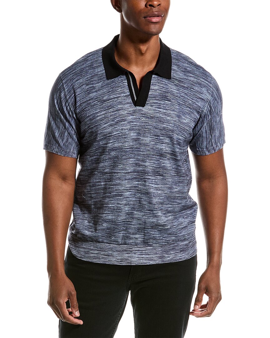 Robert Graham The Static Short Sleeve Sweater Polo Tall In Grey