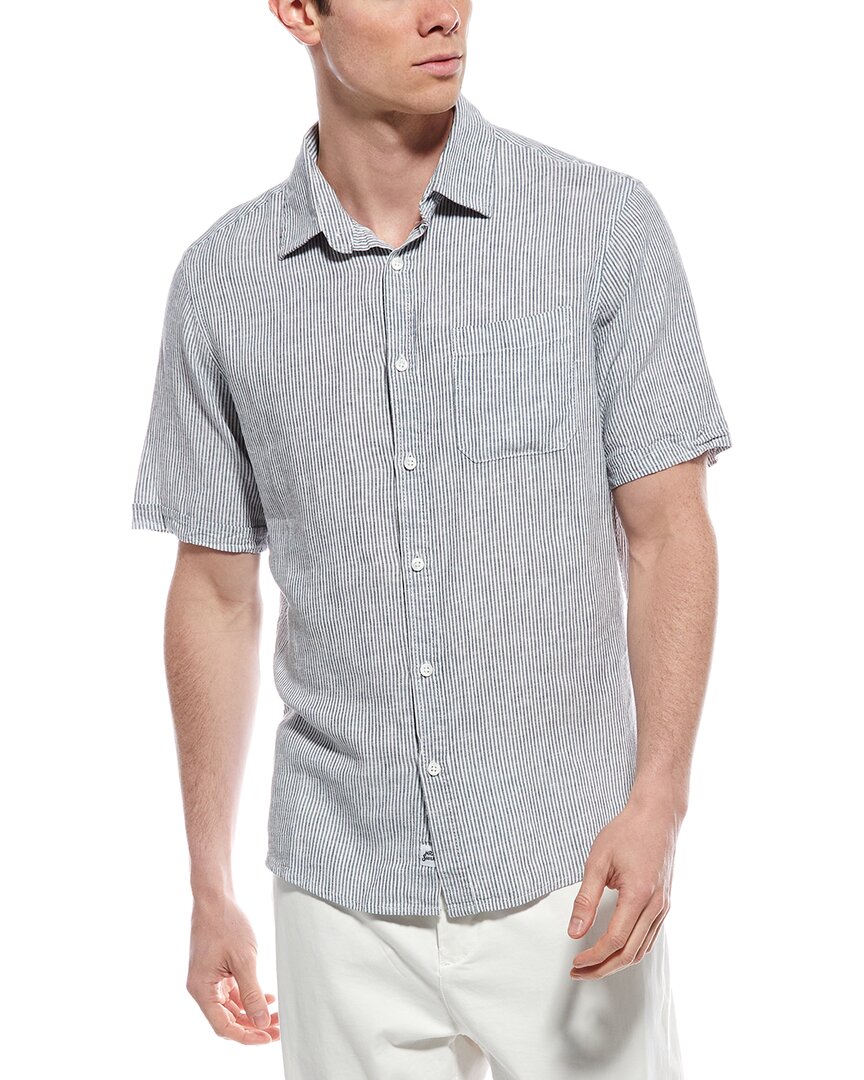 Shop Mr.swim Stripe Linen-blend Shirt