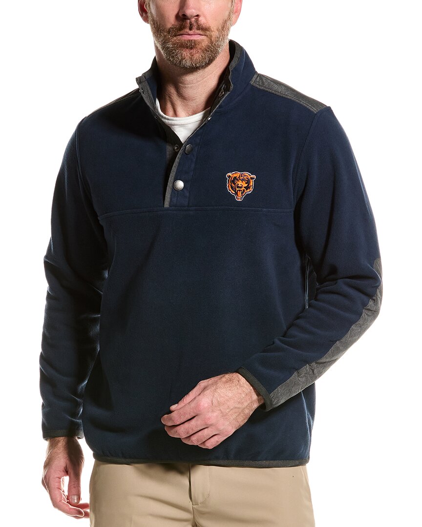 Tommy Bahama Field Runner Snap Mock Pullover In Blue