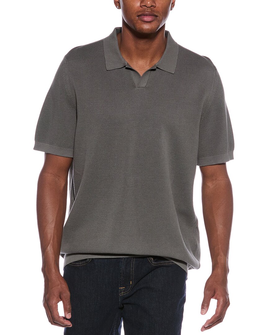 7 For All Mankind Polo Sweater In Grey