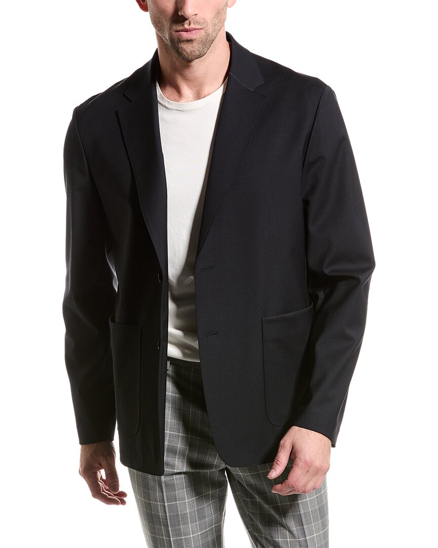 Shop Theory Clinton Wool-blend Jacket In Black