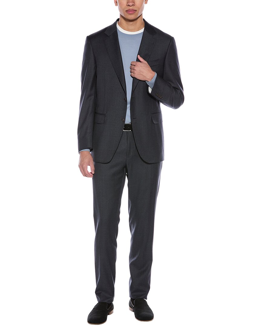 Canali 2pc Wool Suit In Blue