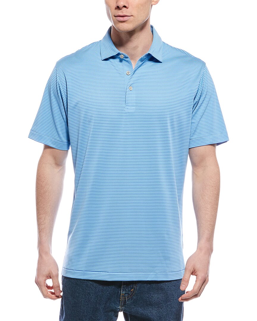 Peter Millar Grace Performance Mesh Polo Shirt In Blue