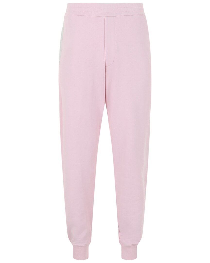 Alexander Mcqueen Logo Tape Jogger Sweatpants Man Pants Pink Size Xl Cotton