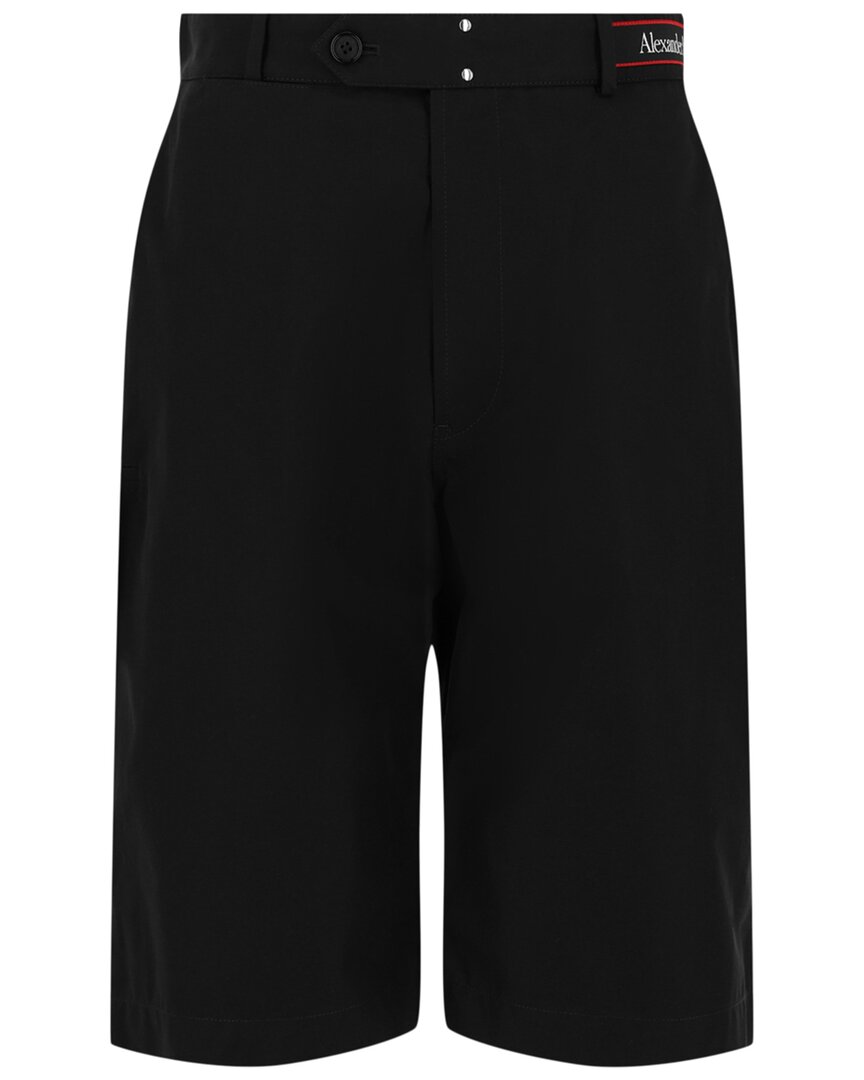 Alexander Mcqueen Logo Tape Short In Black