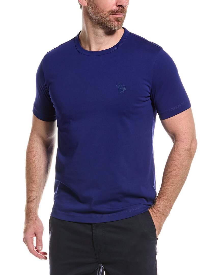 Ps By Paul Smith Zebra Stripe Regular Fit T-shirt In Blue