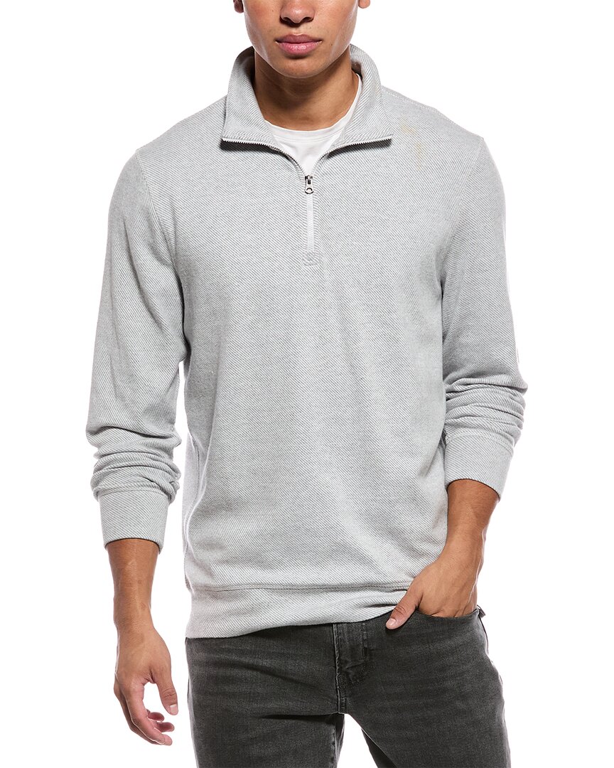 Faherty Legend Sweater 1/4-zip In Gray