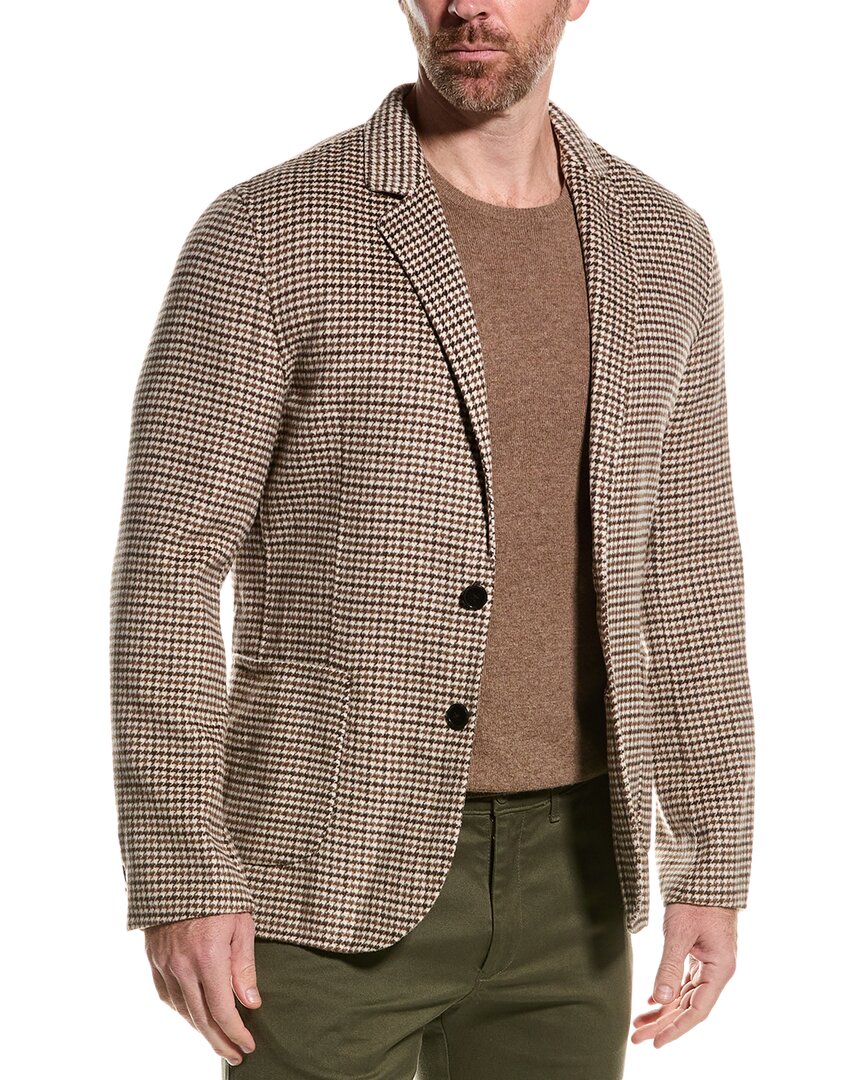 Reiss Flutter Wool-blend Blazer In Brown