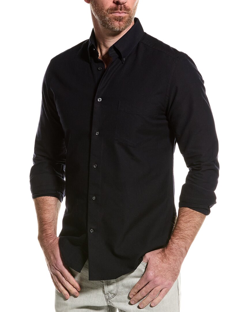 Reiss Greenwich Oxford Shirt In Black
