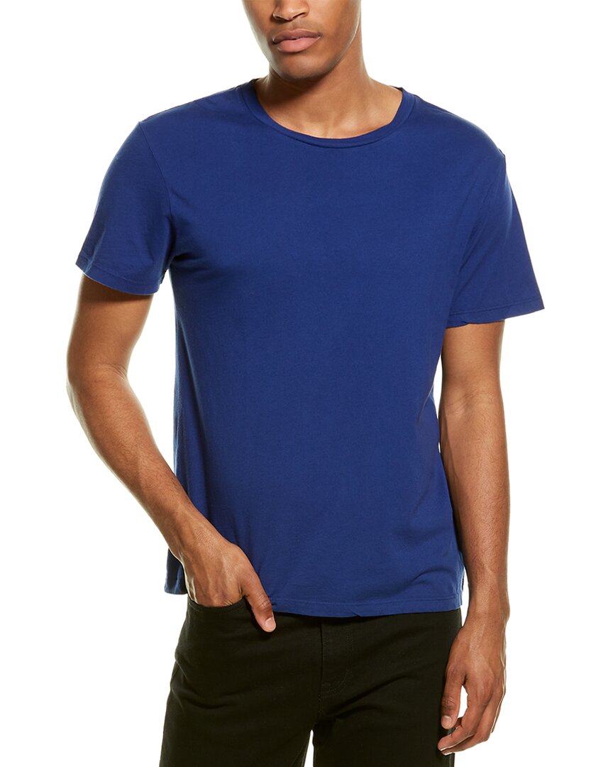 Monrow Relaxed Crewneck T-shirt In Blue