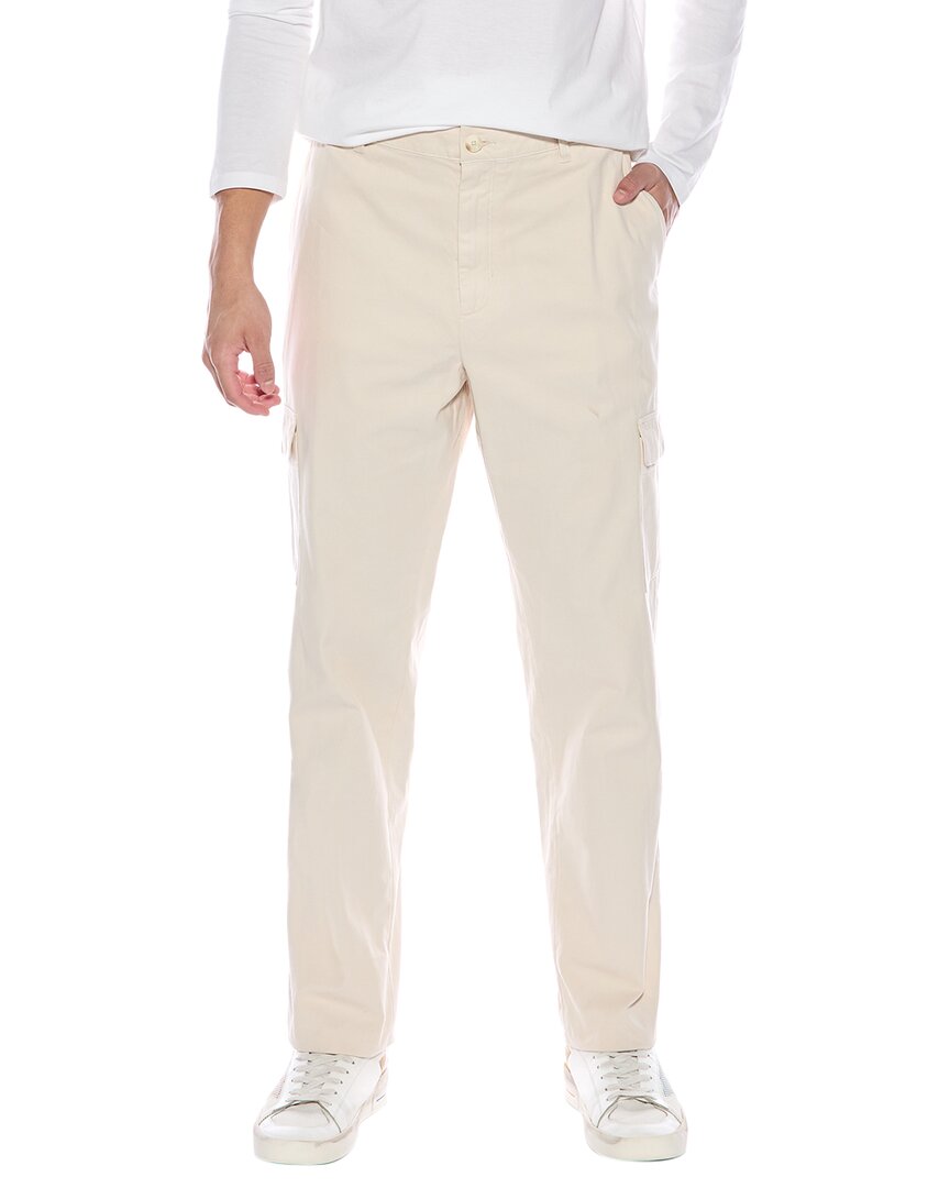 Vince Straight Leg Garment Dyed Twill Cargo Pants In White