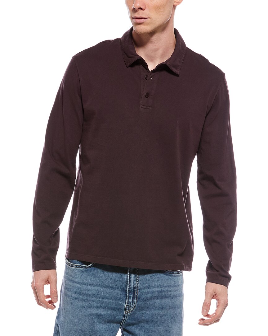 Vince Polo Shirt In Burgundy