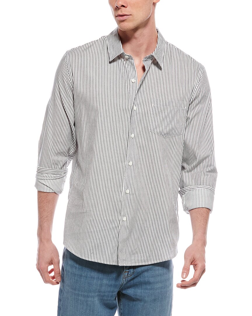 Vince Playa Classic Fit Button-down Shirt In Gray