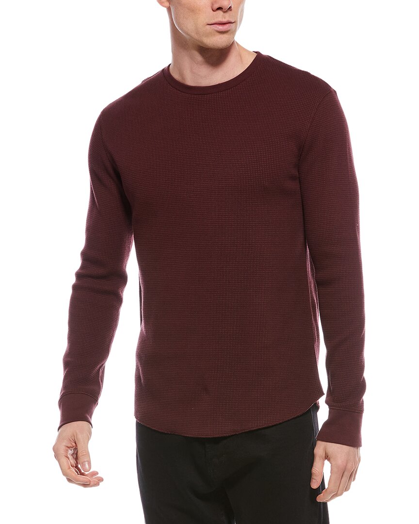Vince Thermal T-shirt In Burgundy