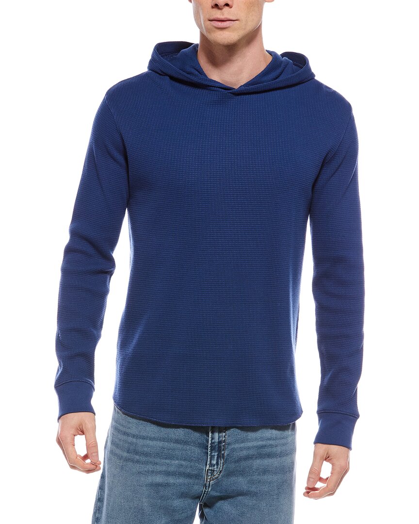 Vince Thermal Hoodie In Blue