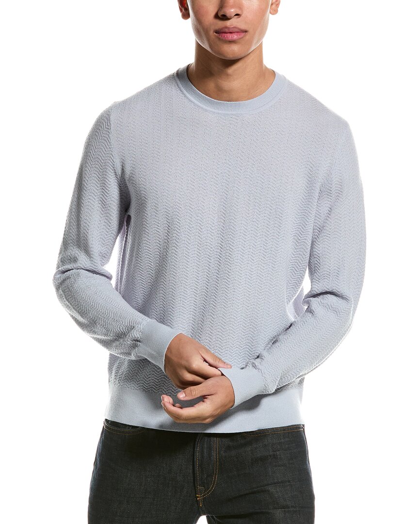 Theory Wool-blend Crewneck Sweater In Blue