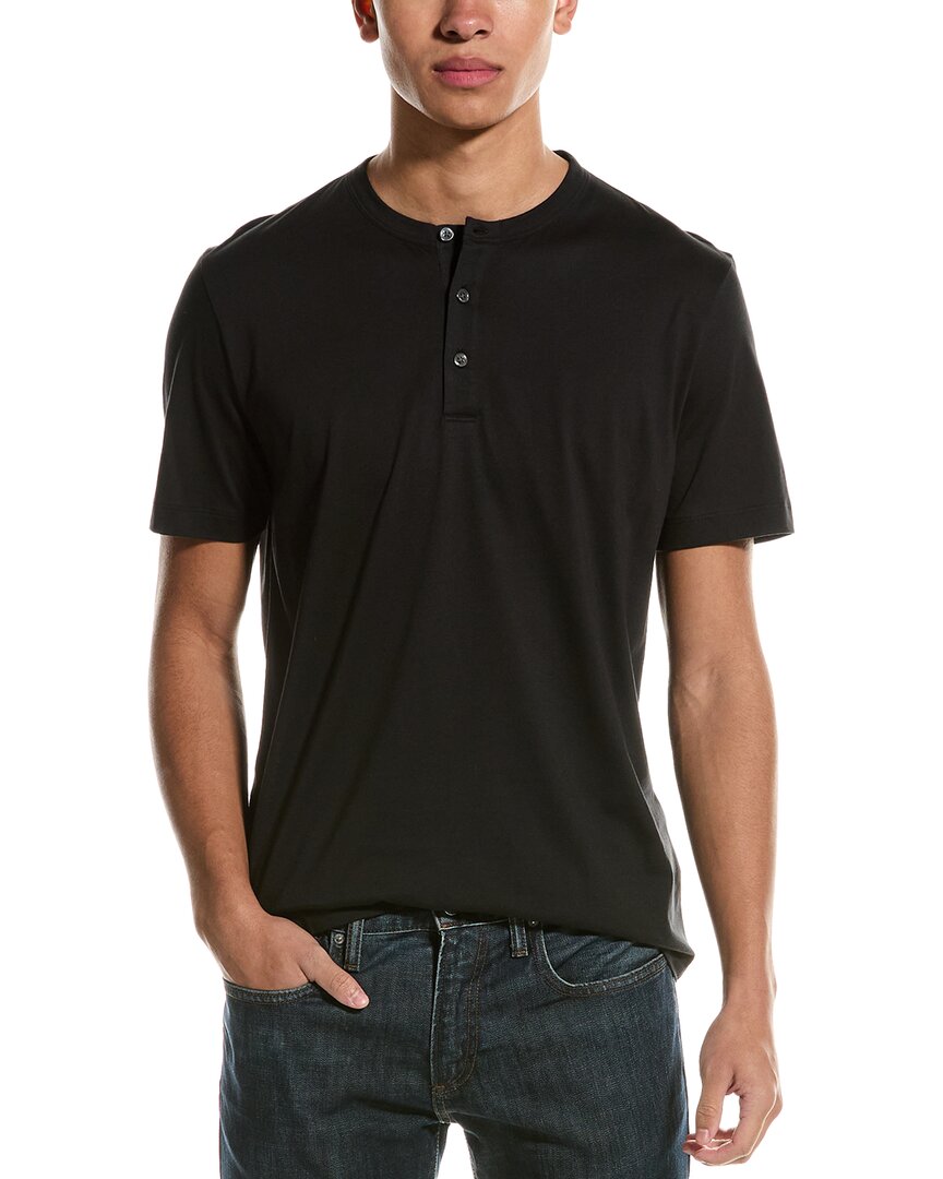 Theory Essential Henley Shirt In Black