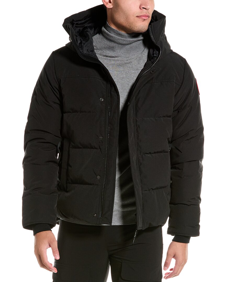 Canada Goose Macmillan Quilted Shell Hooded Down Parka In Black