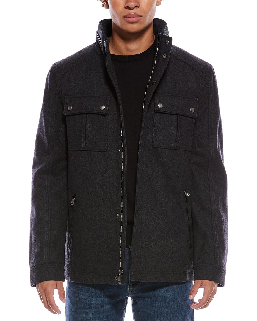 Cole Haan Signature Cole Haan Wool-blend Jacket In Black
