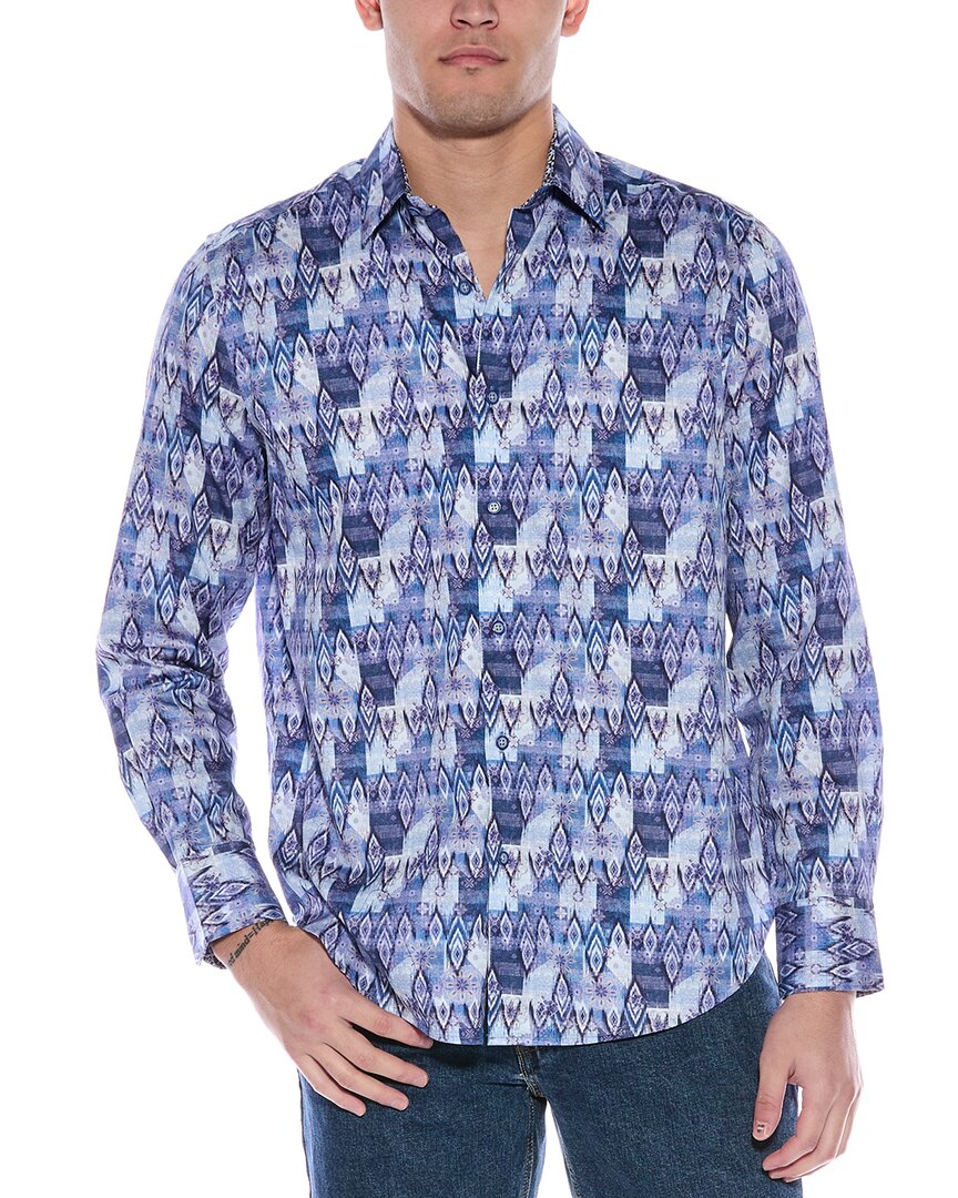 Robert Graham Oakley Classic Fit Woven Shirt In Purple