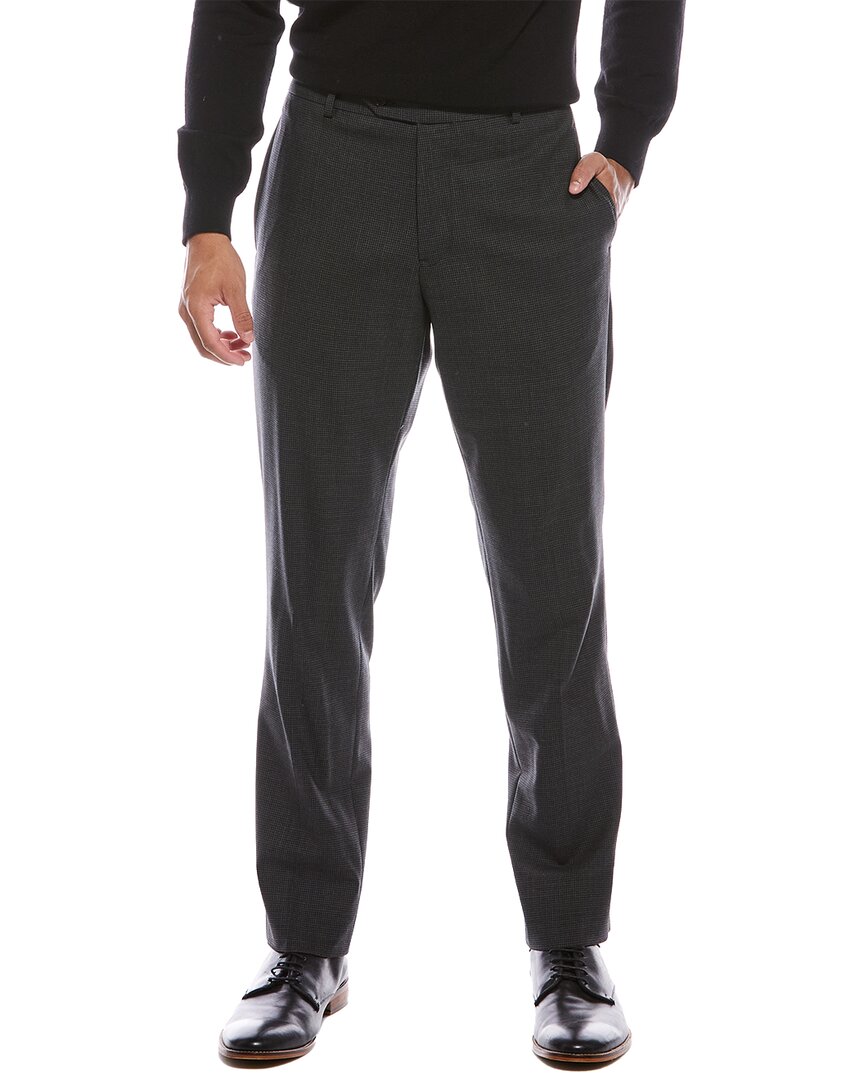 Brooks Brothers Classic Flat Front Trouser In Gray
