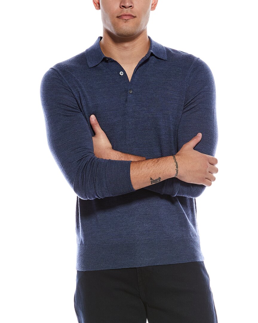 Brooks Brothers Basic Wool Polo Shirt In Blue