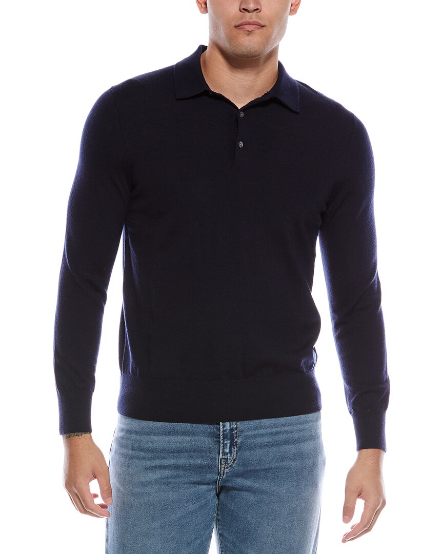 Brooks Brothers Basic Wool Polo Shirt In Blue