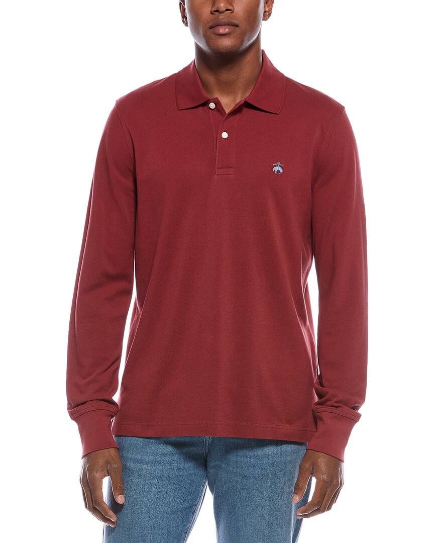 Brooks Brothers Pique Polo Shirt In Burgundy