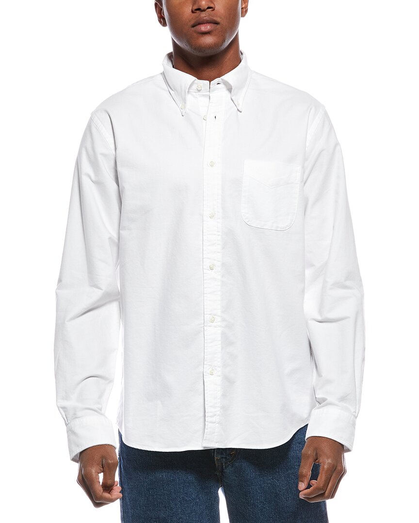 Brooks Brothers Washed Cotton Seersucker Button-down Collar Sport Shirt In White
