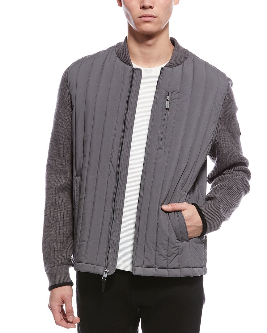 Hunter Kindale Lightweight Vertical Quilt Jacket In Gray