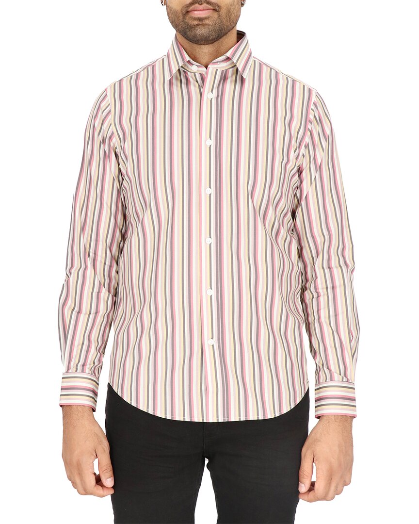 Scotch & Soda Modern Fit Stripe Stretch Cotton Dress Shirt