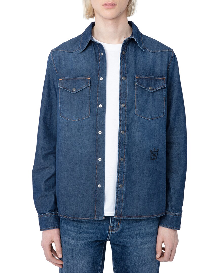 Zadig & Voltaire Stan Denim Eco Skull Shirt