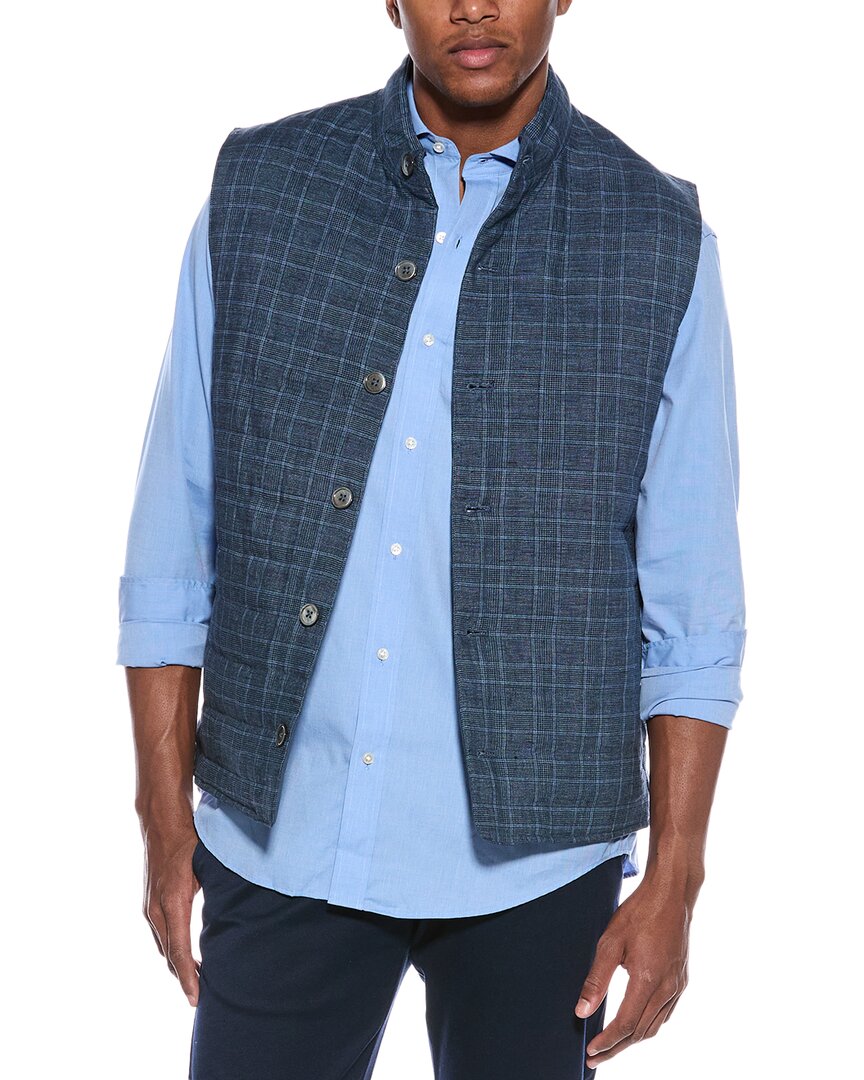 J.mclaughlin J. Mclaughlin Glen Plaid Orson Linen Vest