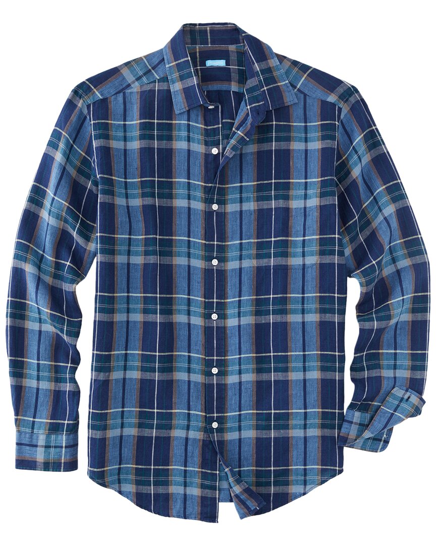 J.mclaughlin J. Mclaughlin Diamond Patch Gramercy Linen Woven Shirt