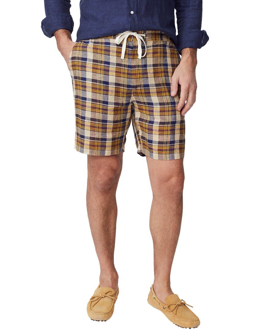 J.mclaughlin Plaid Griffin Linen Short