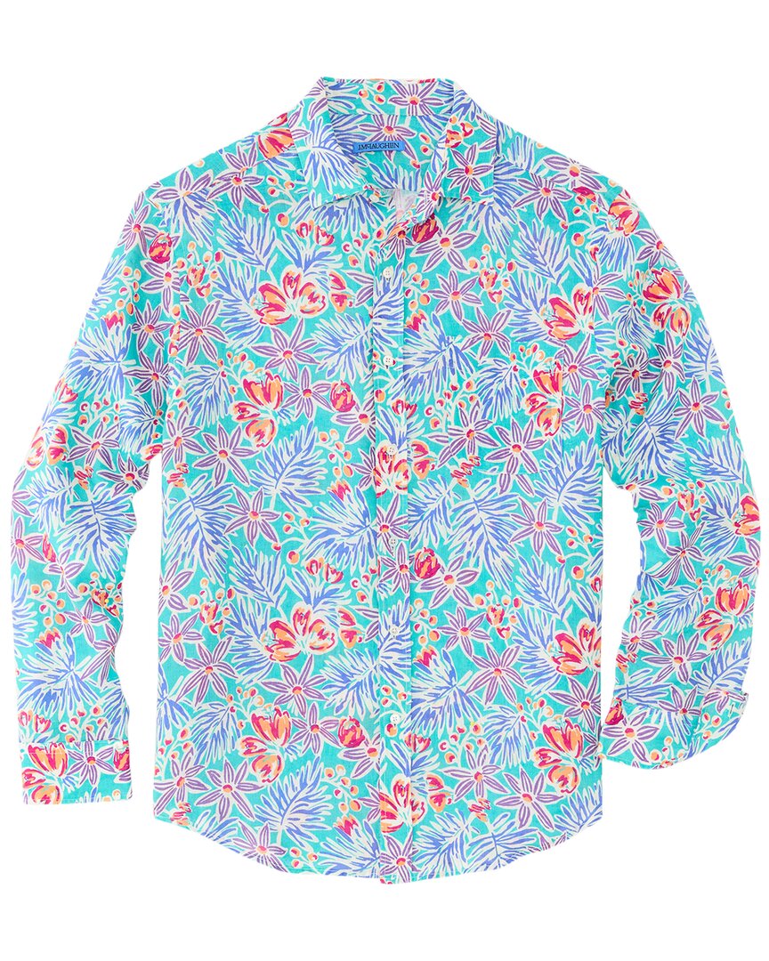 J.mclaughlin J. Mclaughlin Island Bouquet Gramercy Linen Woven Shirt