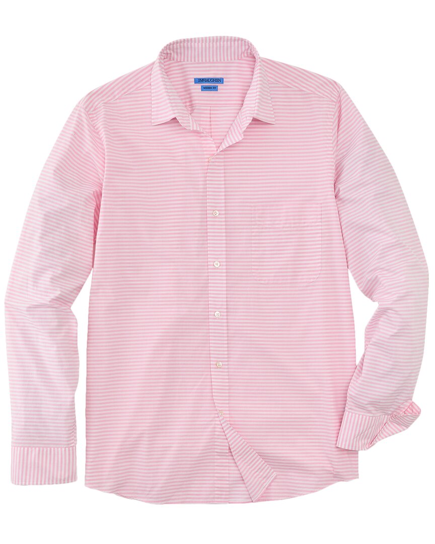 J.mclaughlin Horizontal Stripe Gramercy Modern Fit Shirt