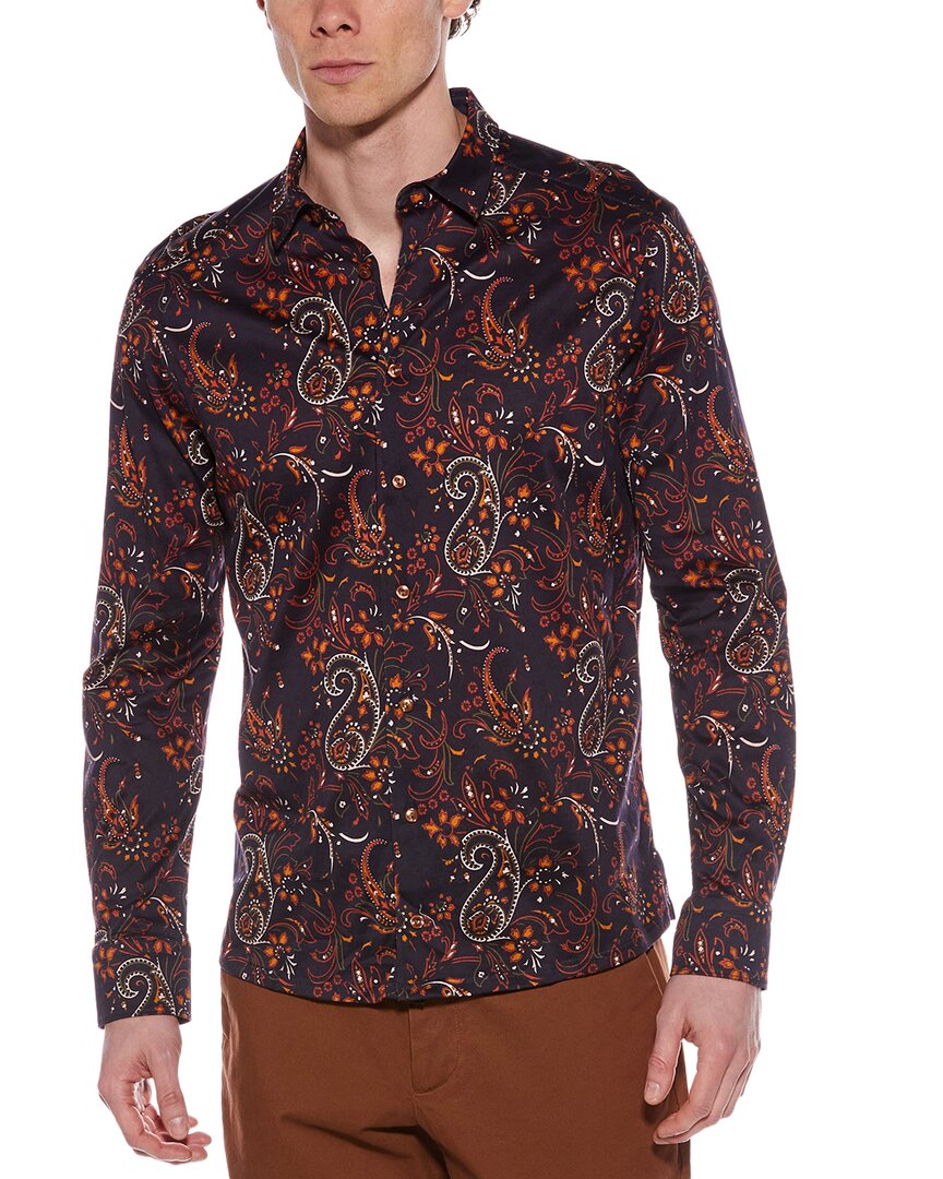 Eton Paisley Shirt In Blue