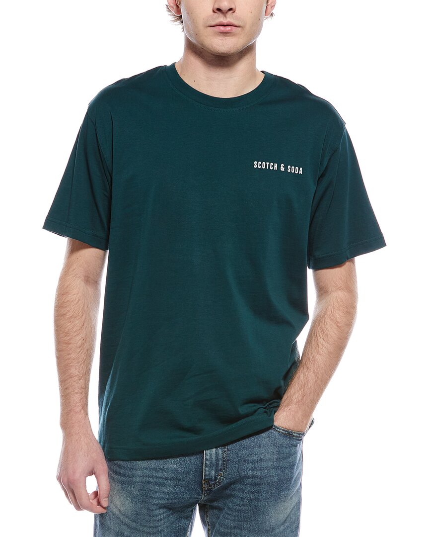 Scotch & Soda Graphic T-shirt In Green