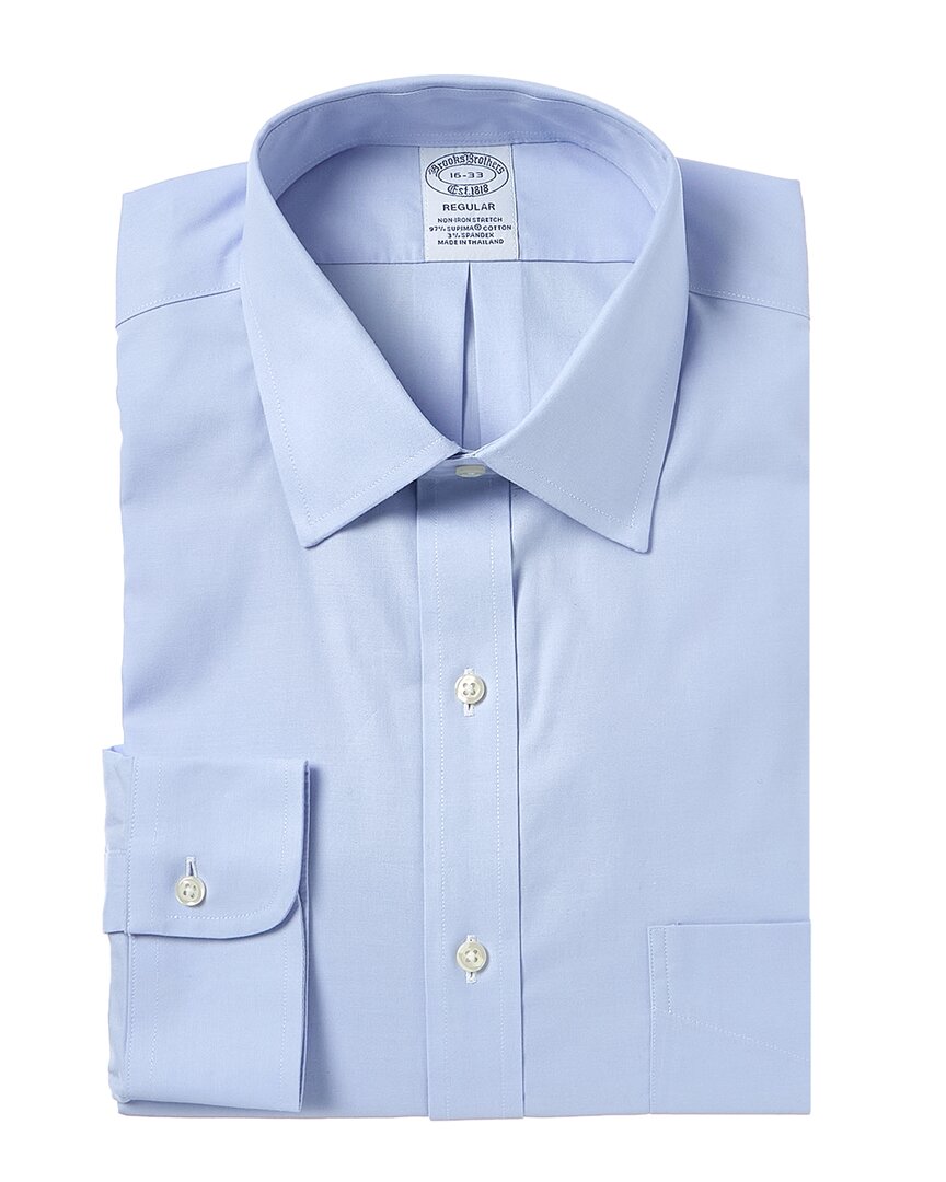 Brooks Brothers Regular Fit Dress Shirt In Blue