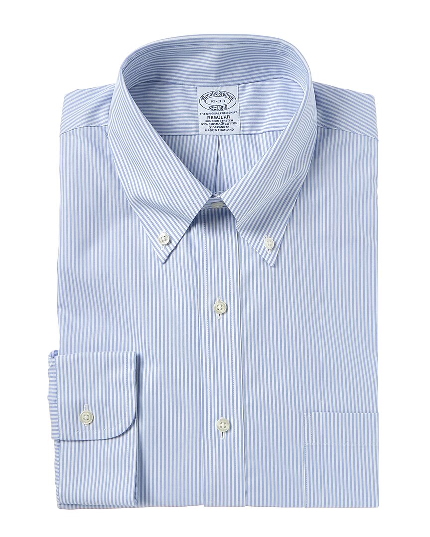 Brooks Brothers Regular Fit Dress Shirt In Blue