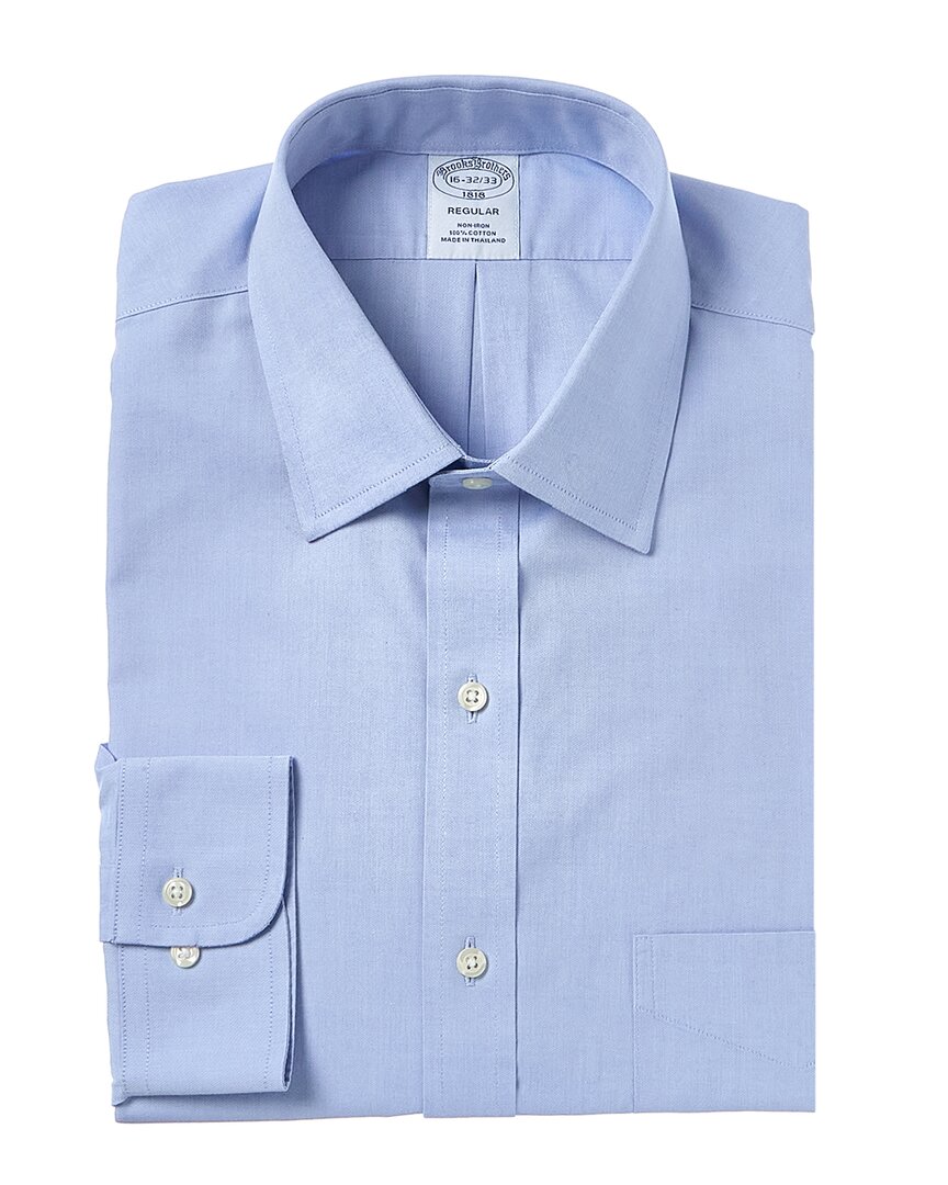 Brooks Brothers Regular Fit Dress Shirt In Blue