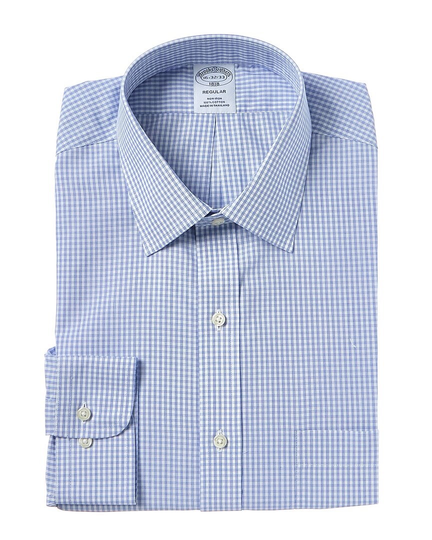 Brooks Brothers Regular Fit Dress Shirt In Blue
