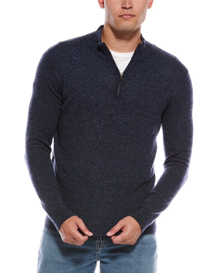 Autumn Cashmere 1/4-zip Cashmere Pullover In Blue