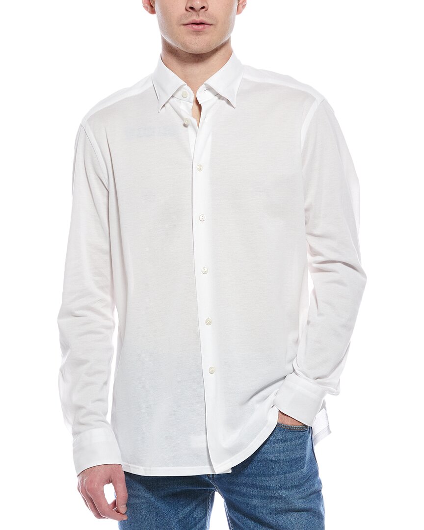 Eton Contemporary Pique Shirt In White